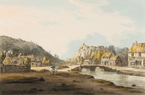 トルカーン橋[ニューリン]、1804年頃（紙にトイレ） 作： Henry Pendarves Tremenheere